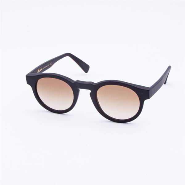 Lunettes de soleil rondes AA noir noir noisette