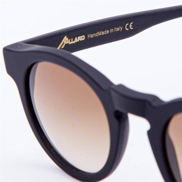 Lunettes de soleil rondes AA noir noir noisette