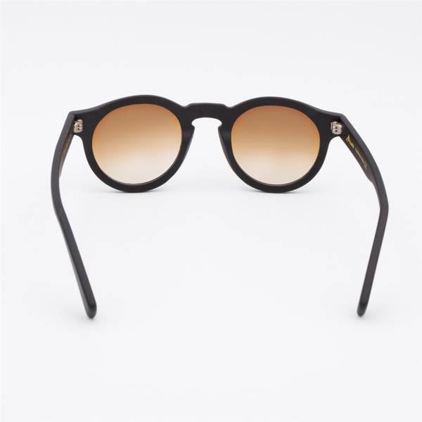 Lunettes de soleil rondes AA noir noir noisette