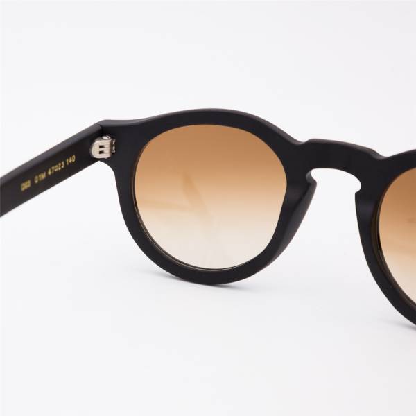 Lunettes de soleil rondes AA noir noir noisette