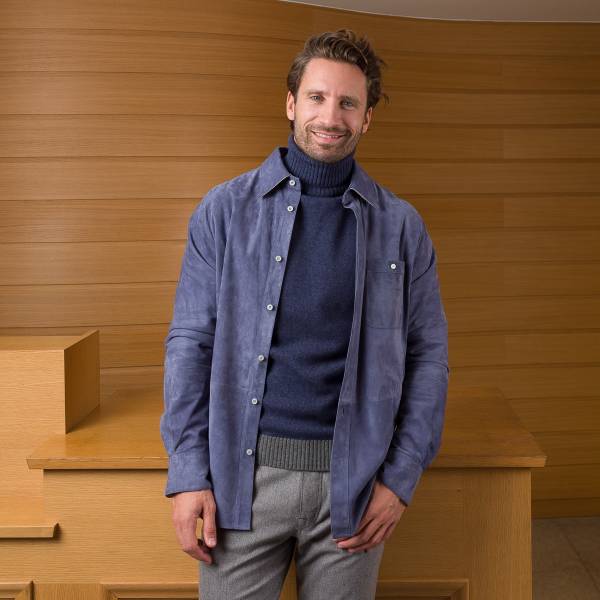 Surchemise en suède jeans