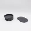 Dessous de verres en cuir anthracite jeans
