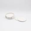 Dessous de verres en cuir blanc gris