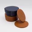 Dessous de verres en cuir navy noisette