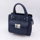 Sac mini cubo en cuir façon autruche navy navy