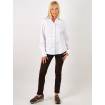 Pantalon stretch en cuir d'agneau marron