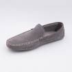 Chaussons H cuir agneau doubl cashmere gris light grey écru