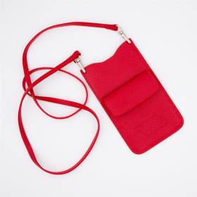 Pochette de téléphone en cuir rouge rouge rouge