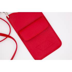 Pochette de téléphone en cuir rouge rouge rouge