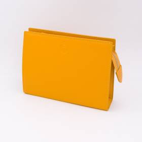 Grande trousse en cuir grainé tournesol tournesol