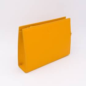 Grande trousse en cuir grainé tournesol tournesol