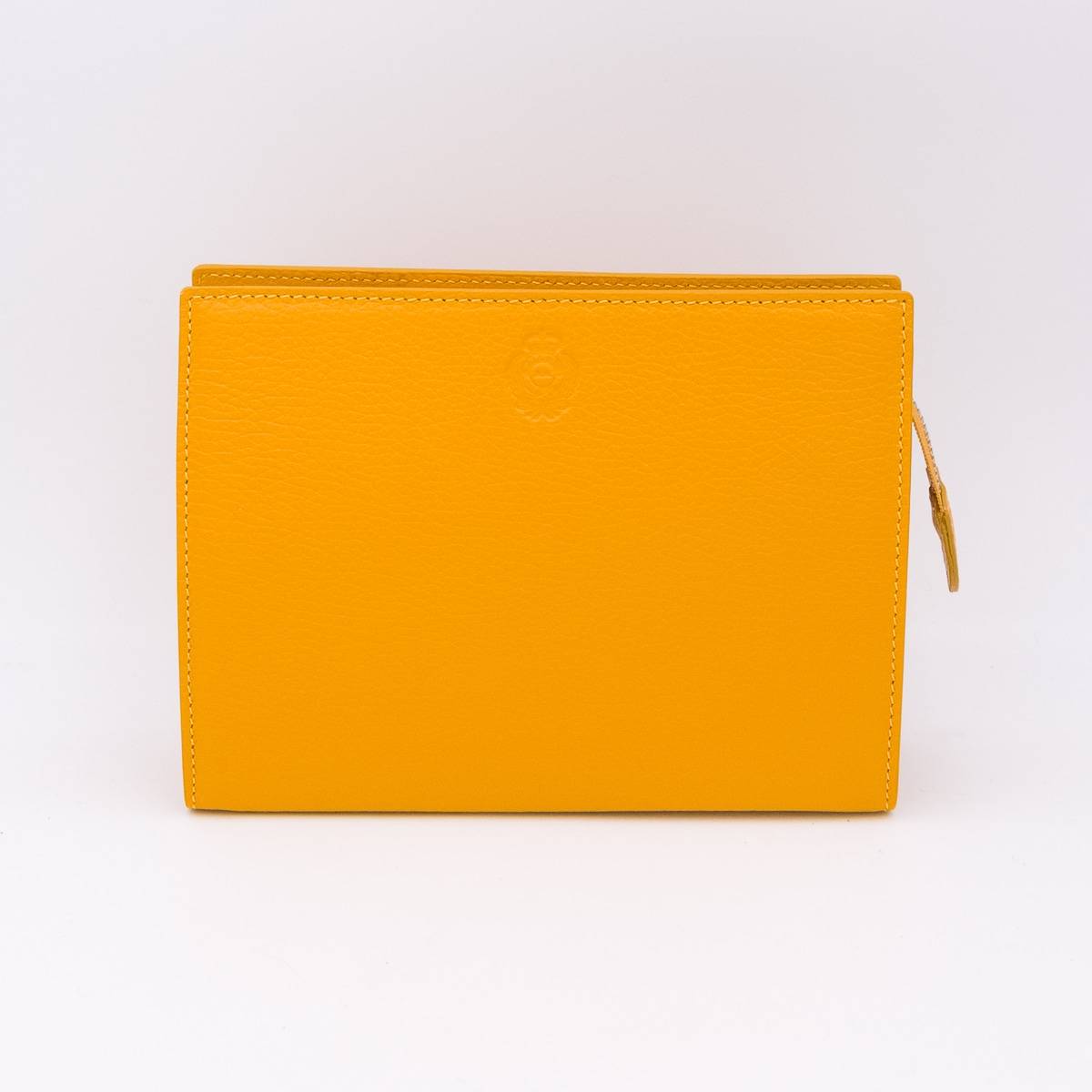 Grande trousse en cuir grainé tournesol tournesol