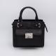 Sac mini cubo en cuir façon autruche noir noir