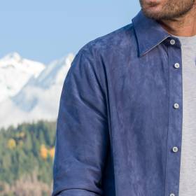 Surchemise en suède jeans