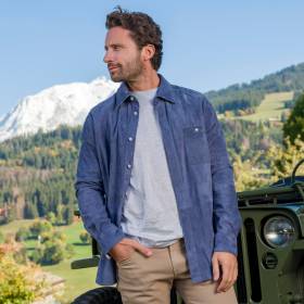 Surchemise en suède jeans