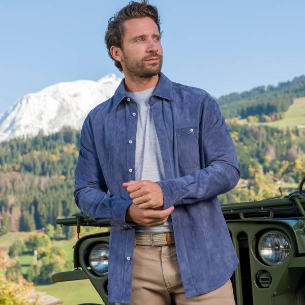 Surchemise en suède jeans