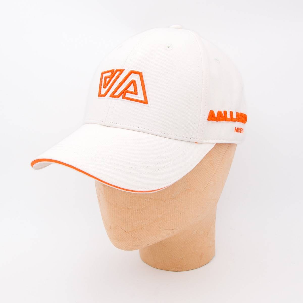Casquette en coton AAllard Megève blanc orange