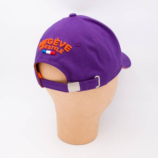 Casquette en coton AAllard Megève violet orange