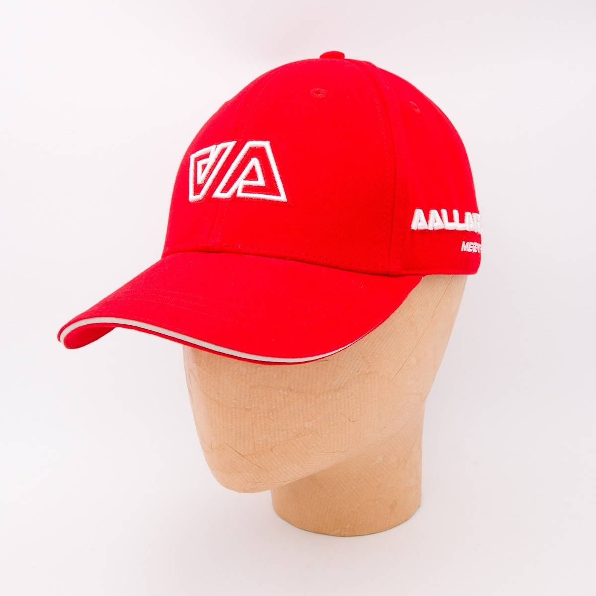 Casquette en coton AAllard Megève rouge beige