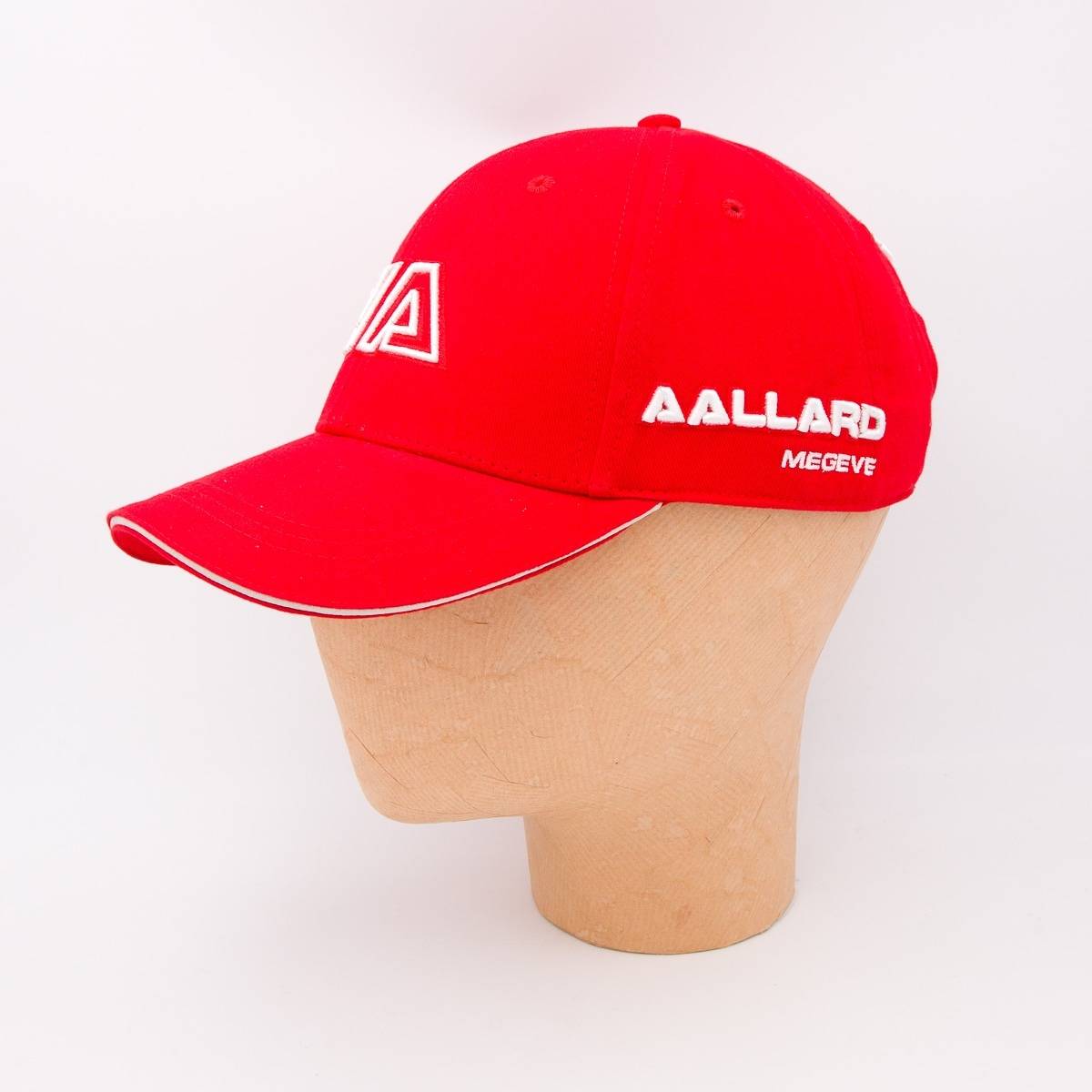 Casquette en coton AAllard Megève rouge beige