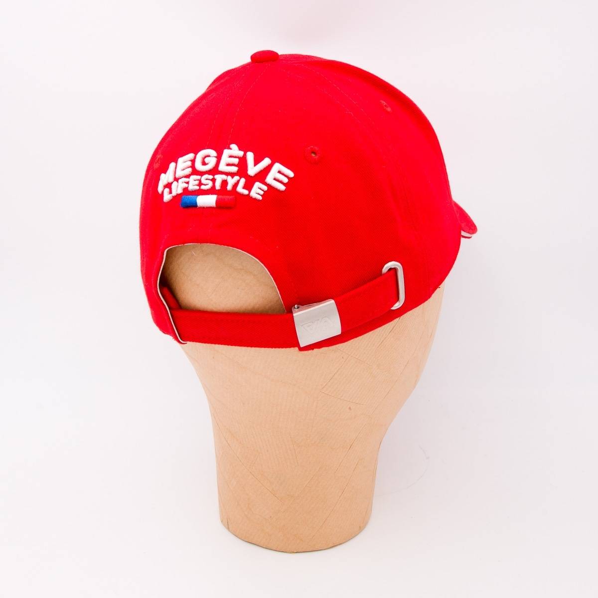 Casquette en coton AAllard Megève rouge beige