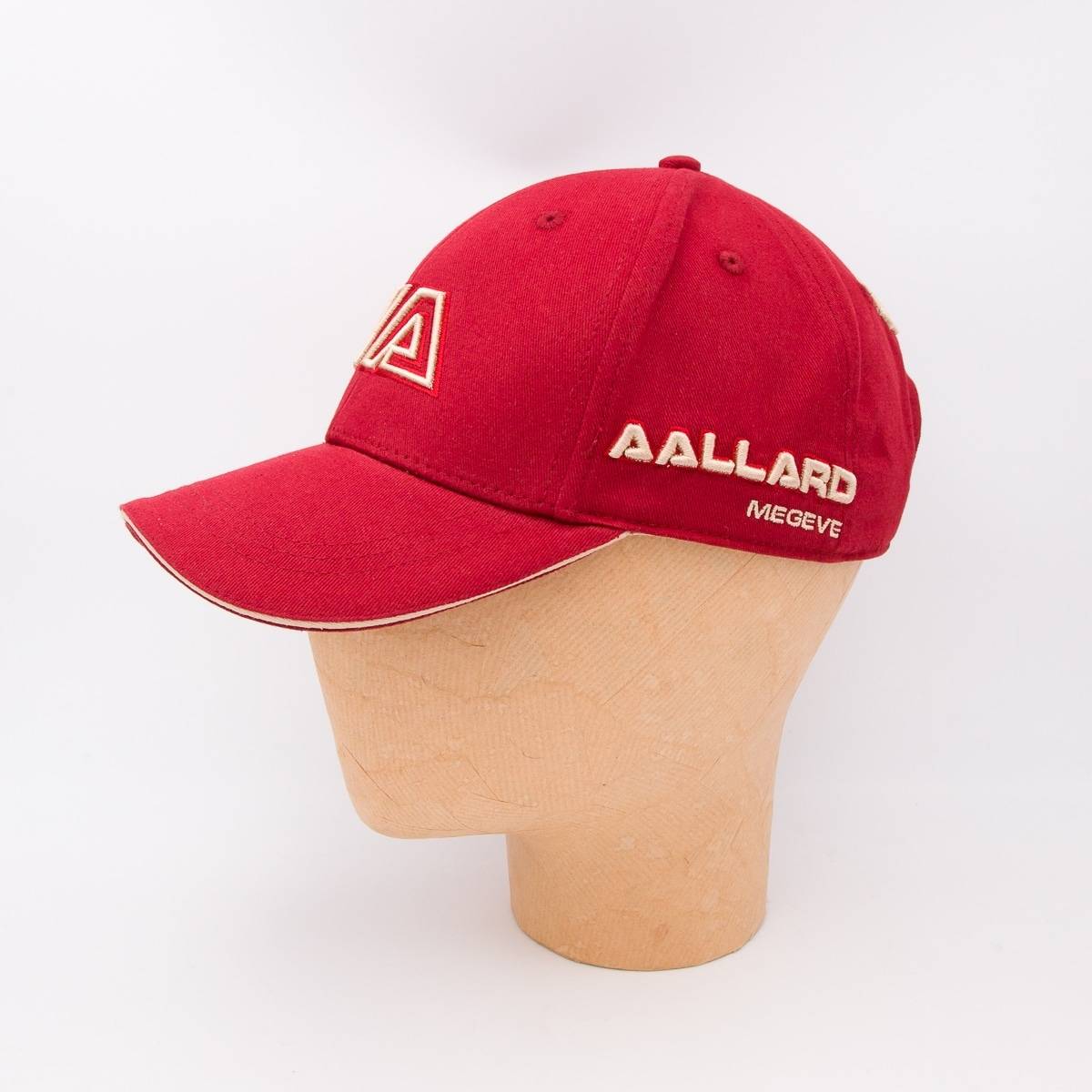 Casquette en coton AAllard Megève bordeaux beige