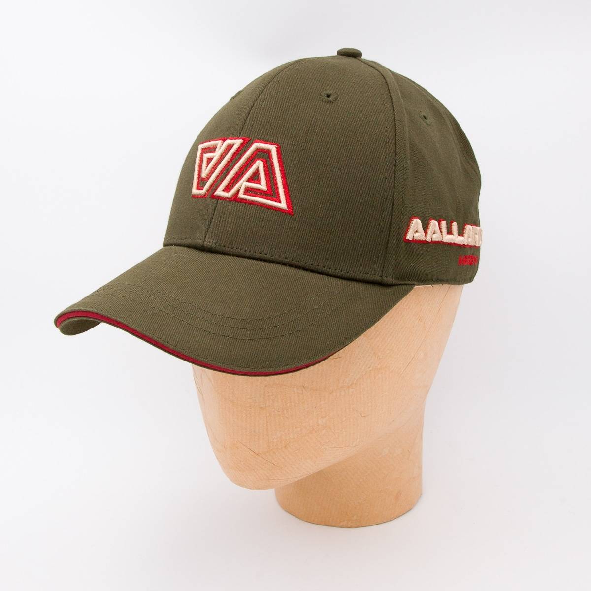Casquette en coton AAllard Megève dark olive bordeaux beige