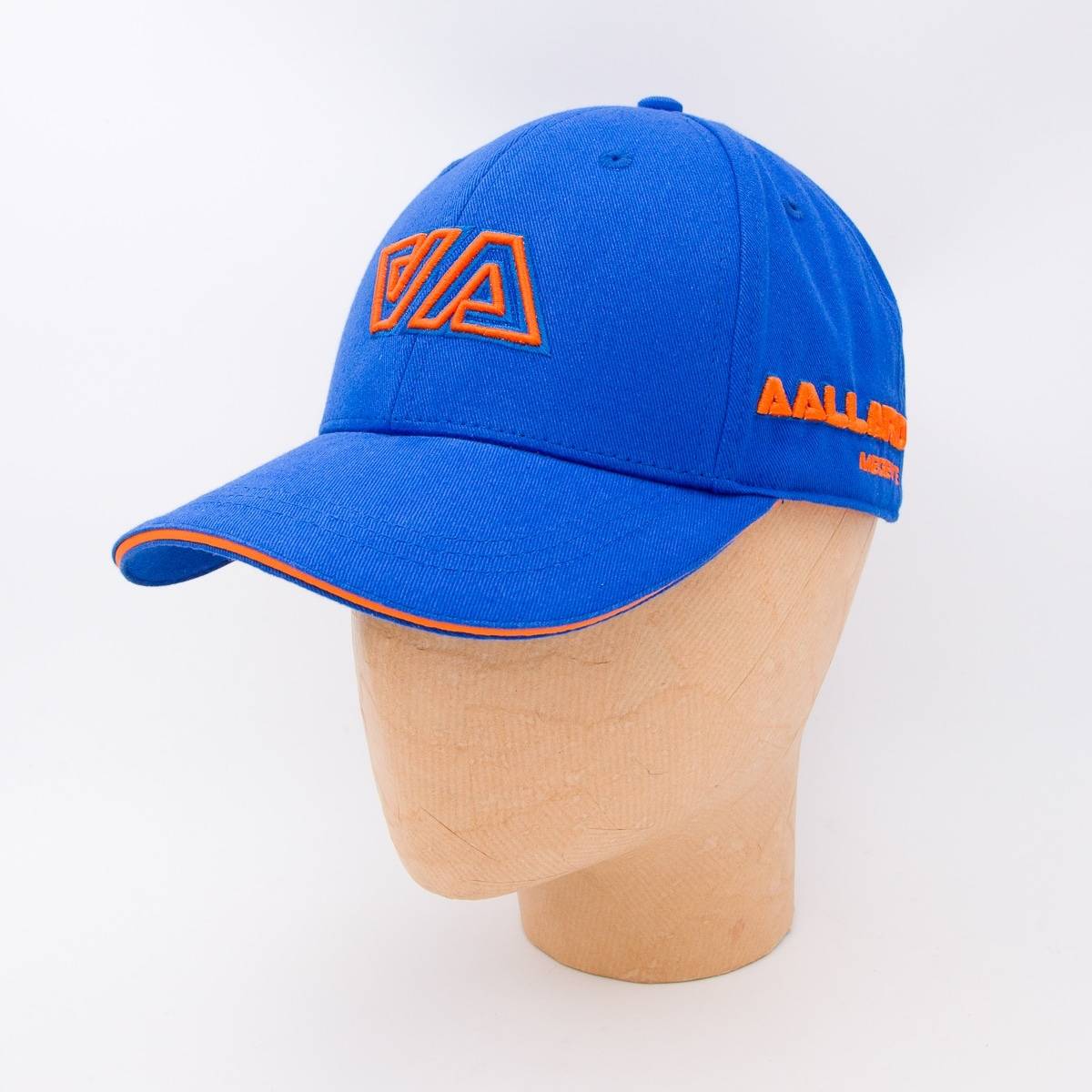 Casquette en coton AAllard Megève bleu électrique orange