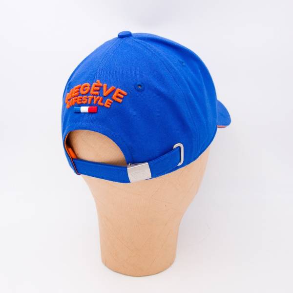 Casquette en coton AAllard Megève bleu électrique orange