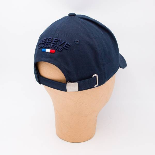 Casquette en coton AAllard Megève marine argent