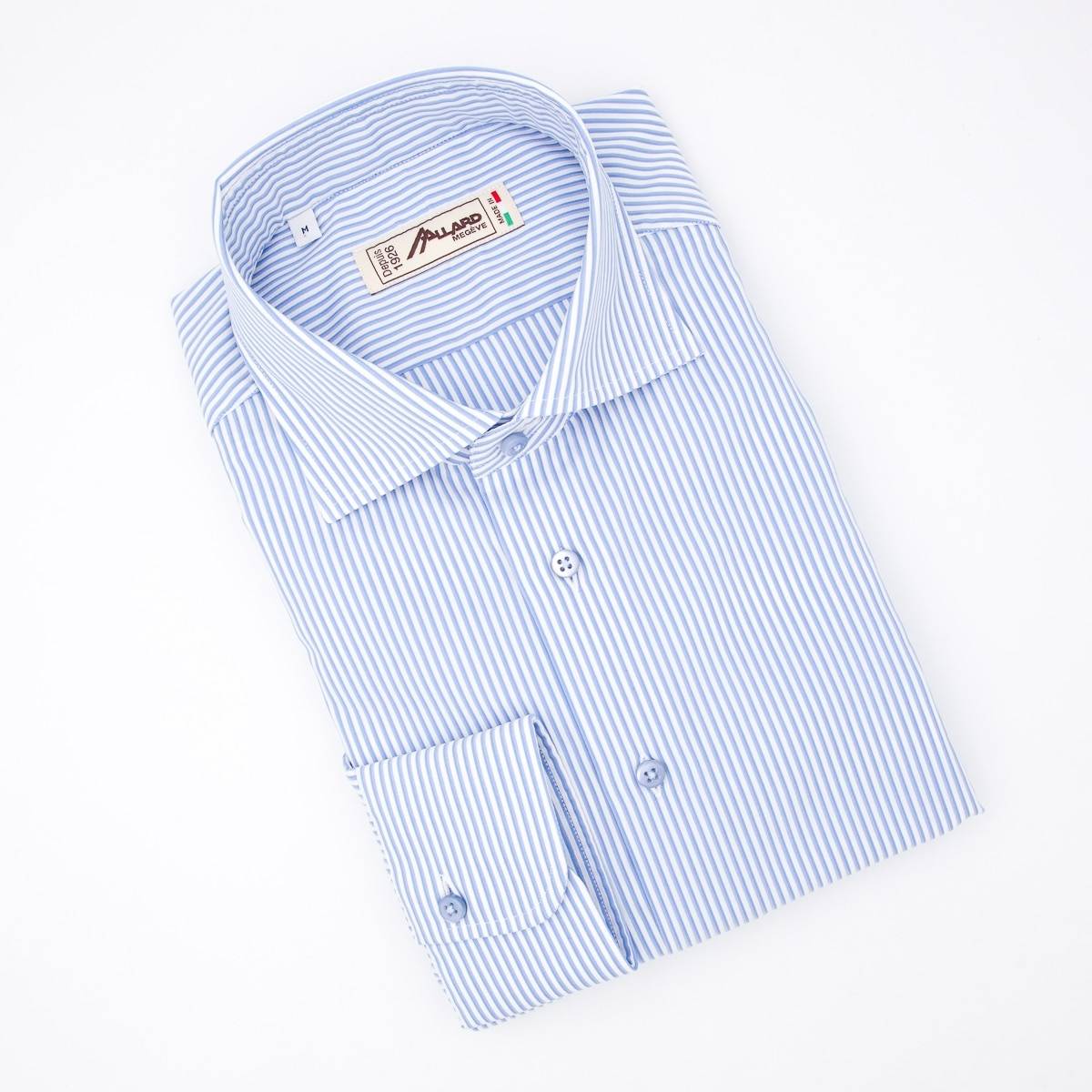 Chemise à rayures performance jeans blanc