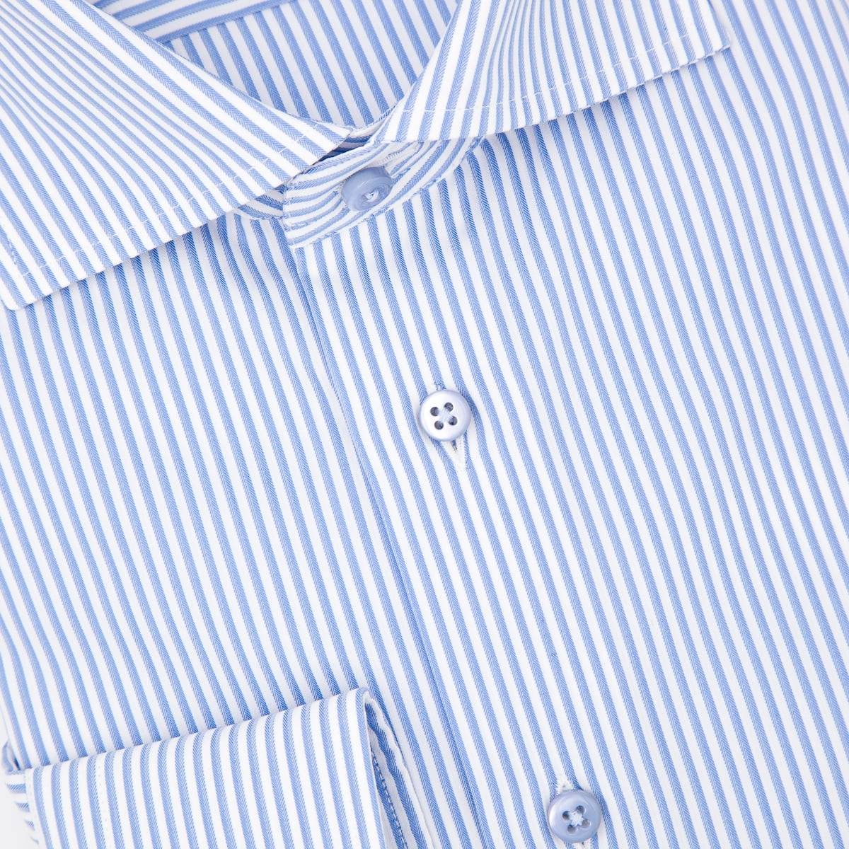 Chemise à rayures performance jeans blanc