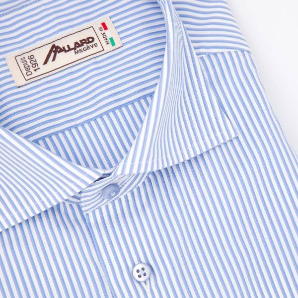 Chemise à rayures performance jeans blanc
