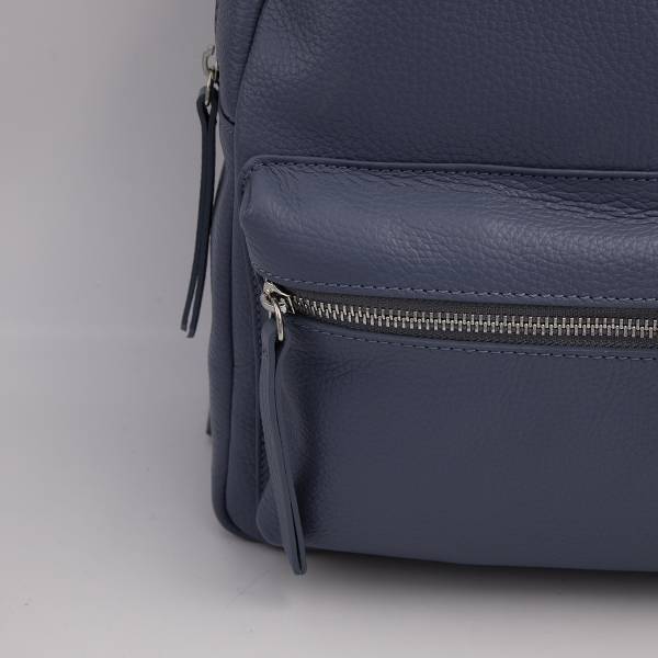 Sac à dos en cuir grainé denim denim