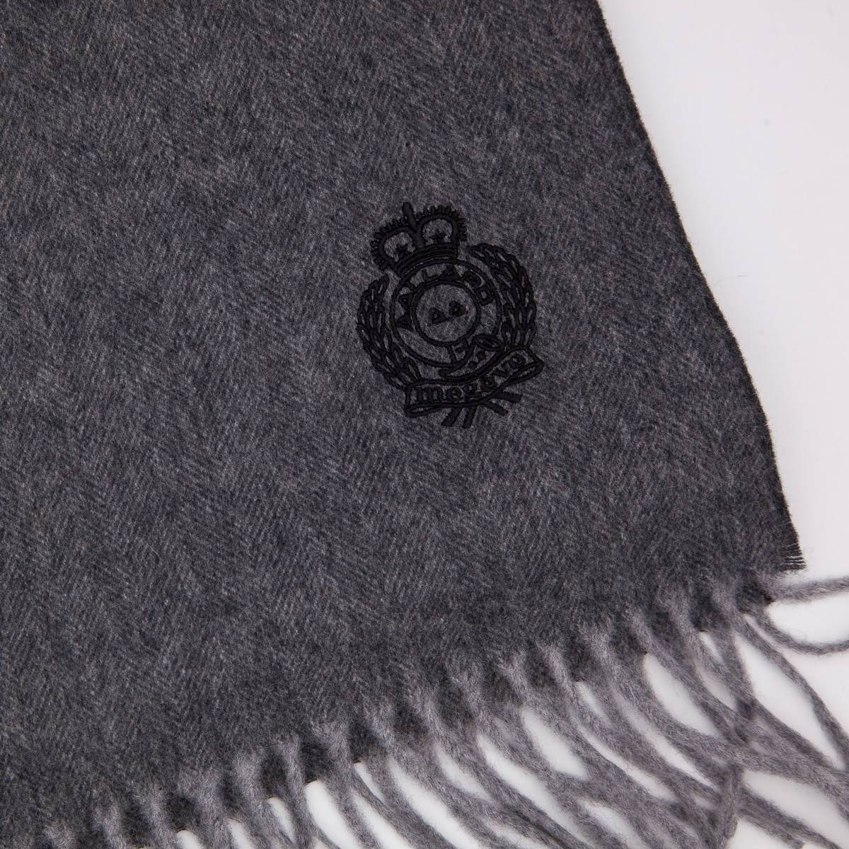 Echarpe en laine et cachemire anthracite gris