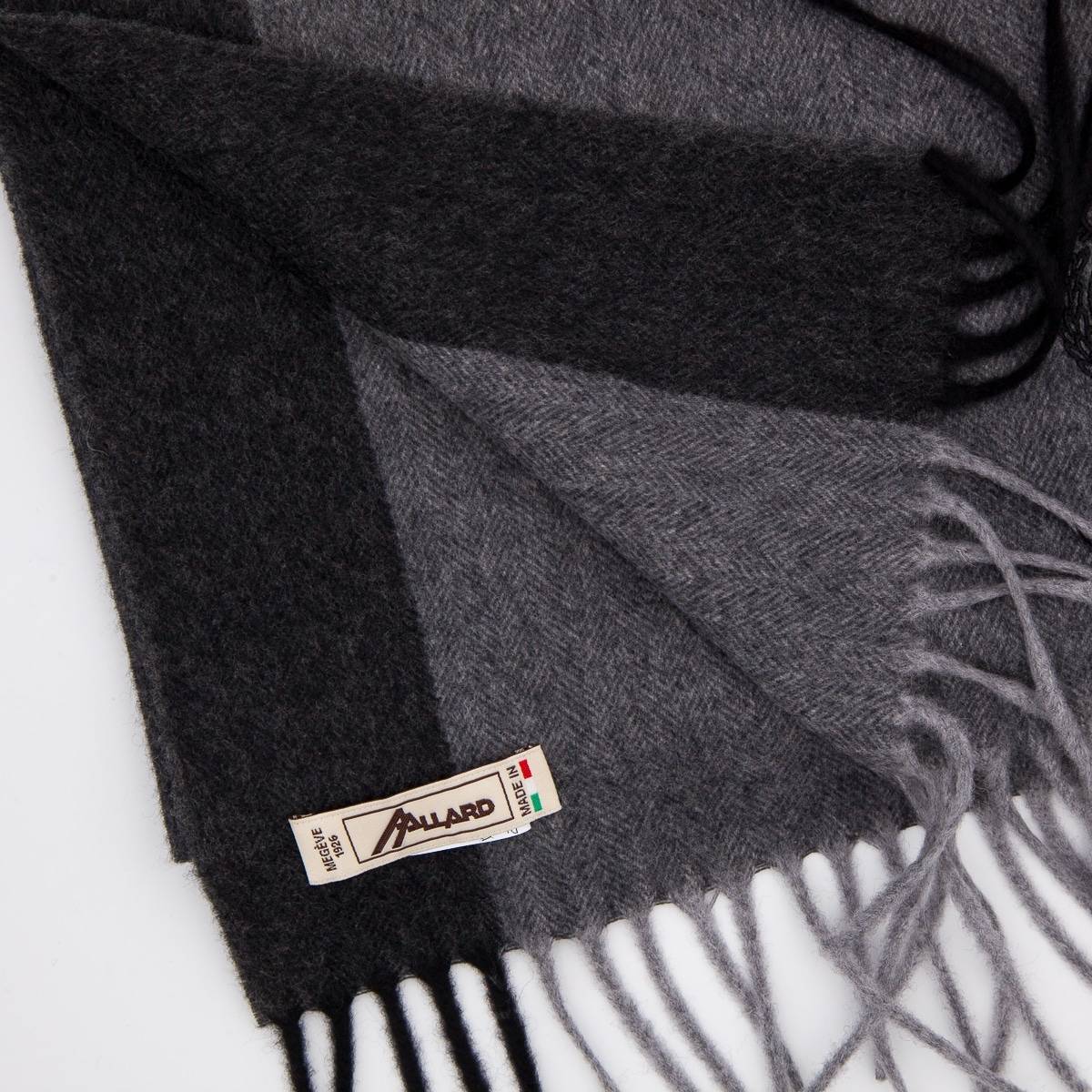 Echarpe en laine et cachemire anthracite gris