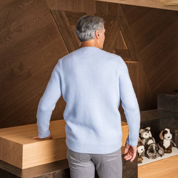 Pull extrasoft en cashmere ciel