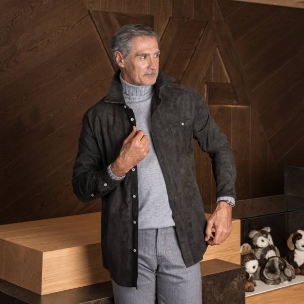 Surchemise en suède forêt