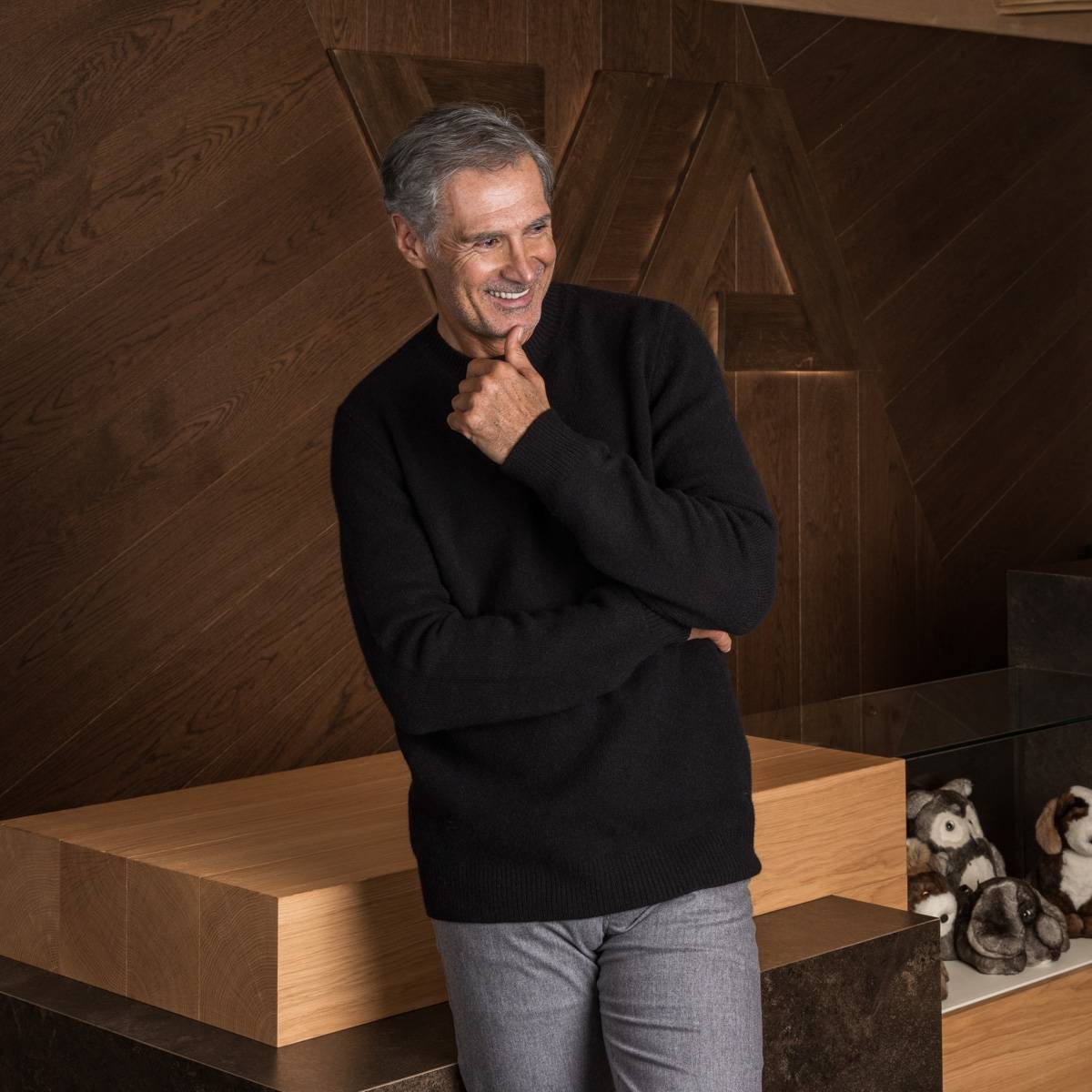 Pull extrasoft en cashmere noir