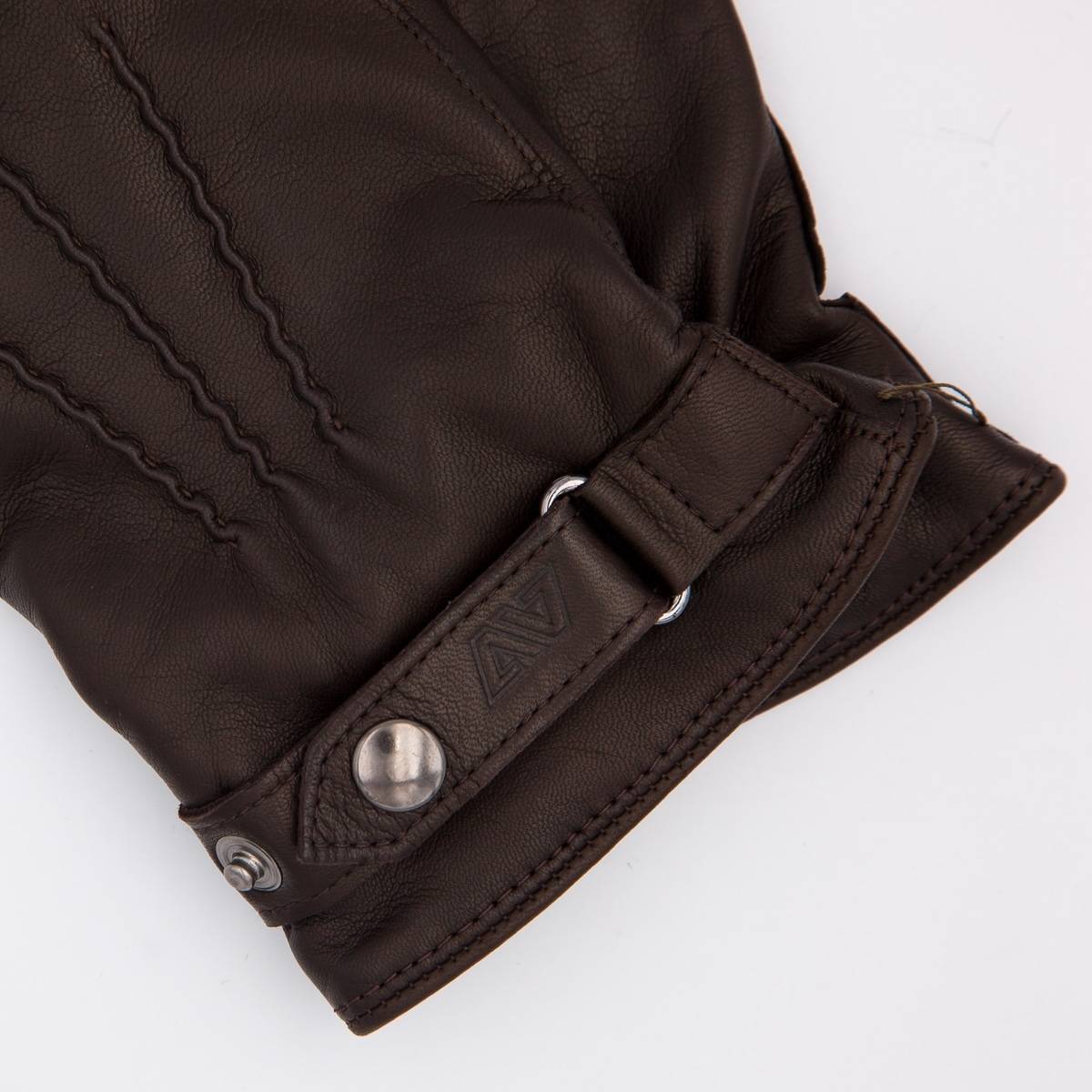Gants en cuir nappa doublés cachemire marron marron
