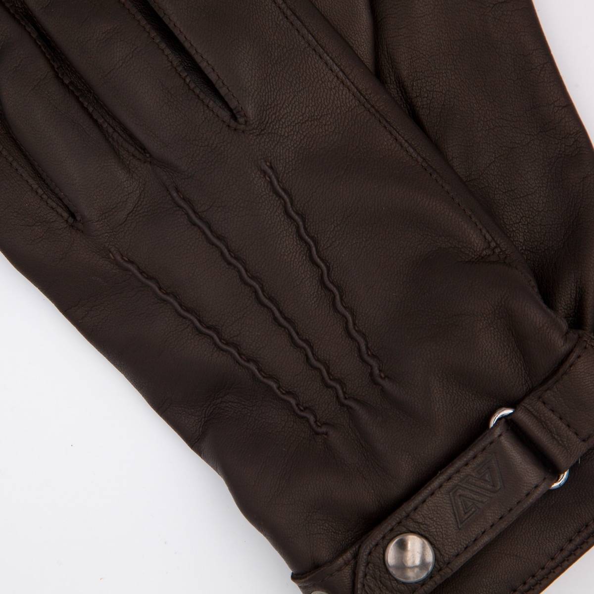 Gants en cuir nappa doublés cachemire marron marron