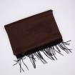 Echarpe bicolore en soie et cashmere brun graphite .