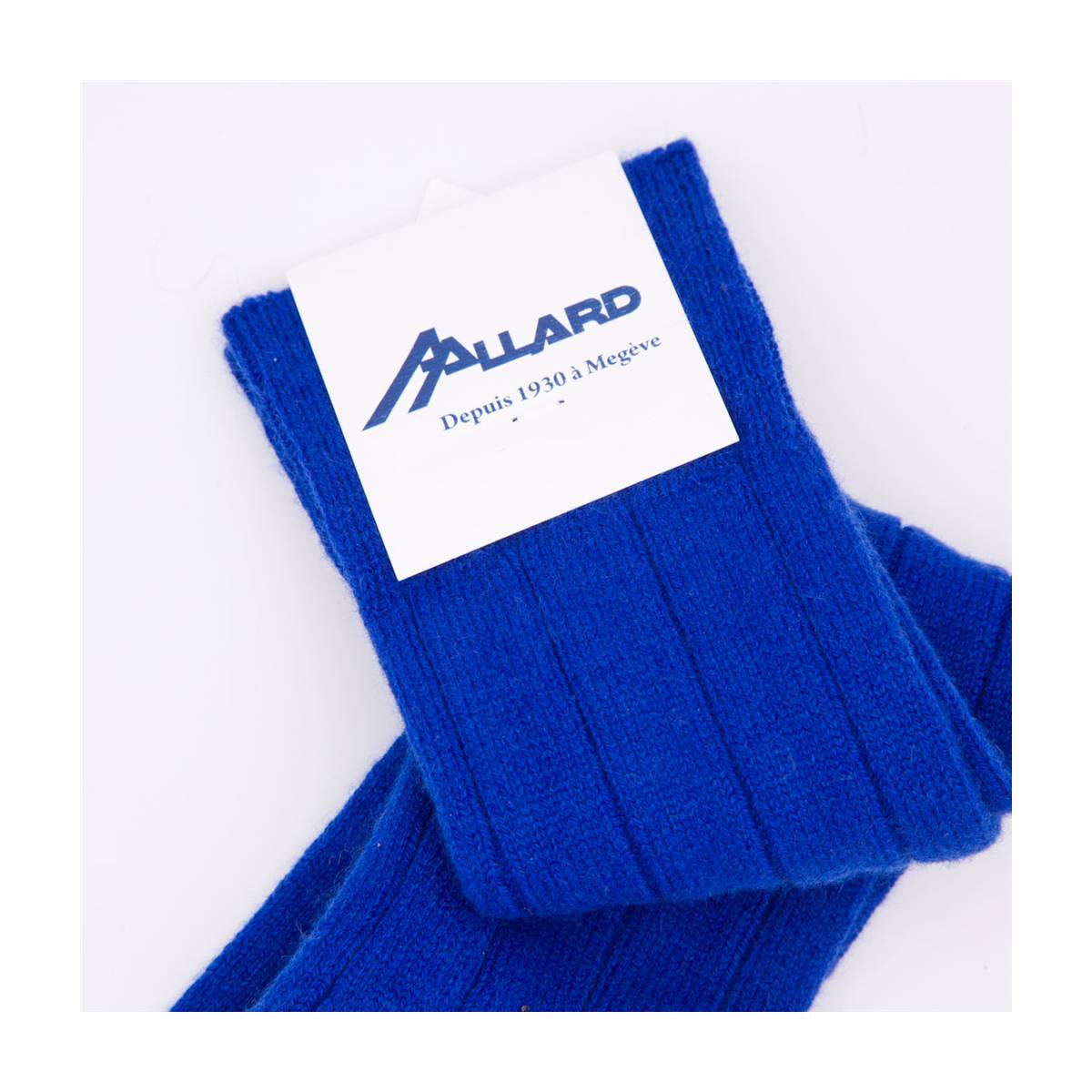Chaussettes hautes homme en cachemire outremer