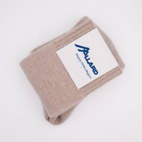 Chaussettes hautes femme en cachemire beige . .