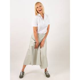 Polo broderie anglaise col galon blanc . .