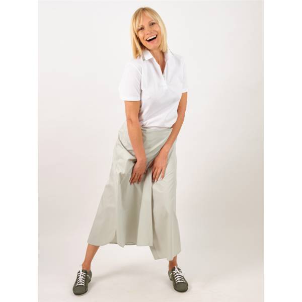 Polo broderie anglaise col galon blanc . .