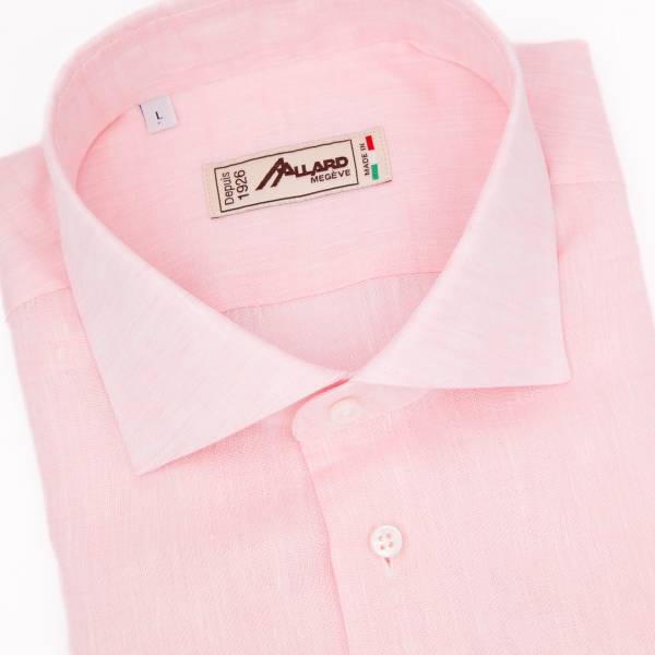 chemise lin chambray rose . .