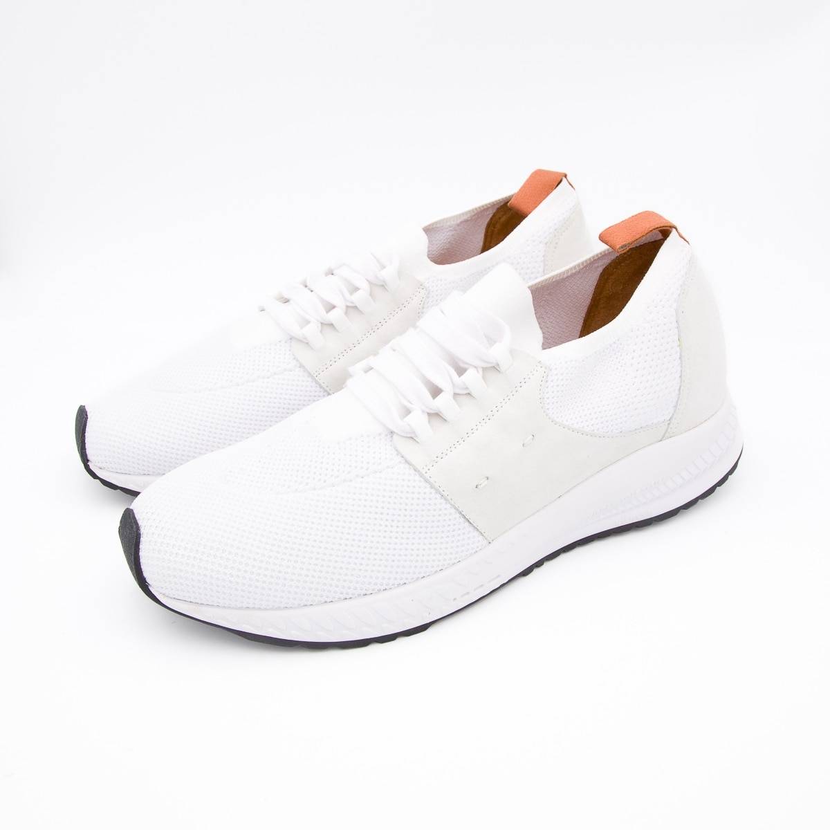 Baskets stretch en maille blanc