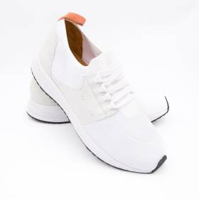 Baskets stretch en maille blanc