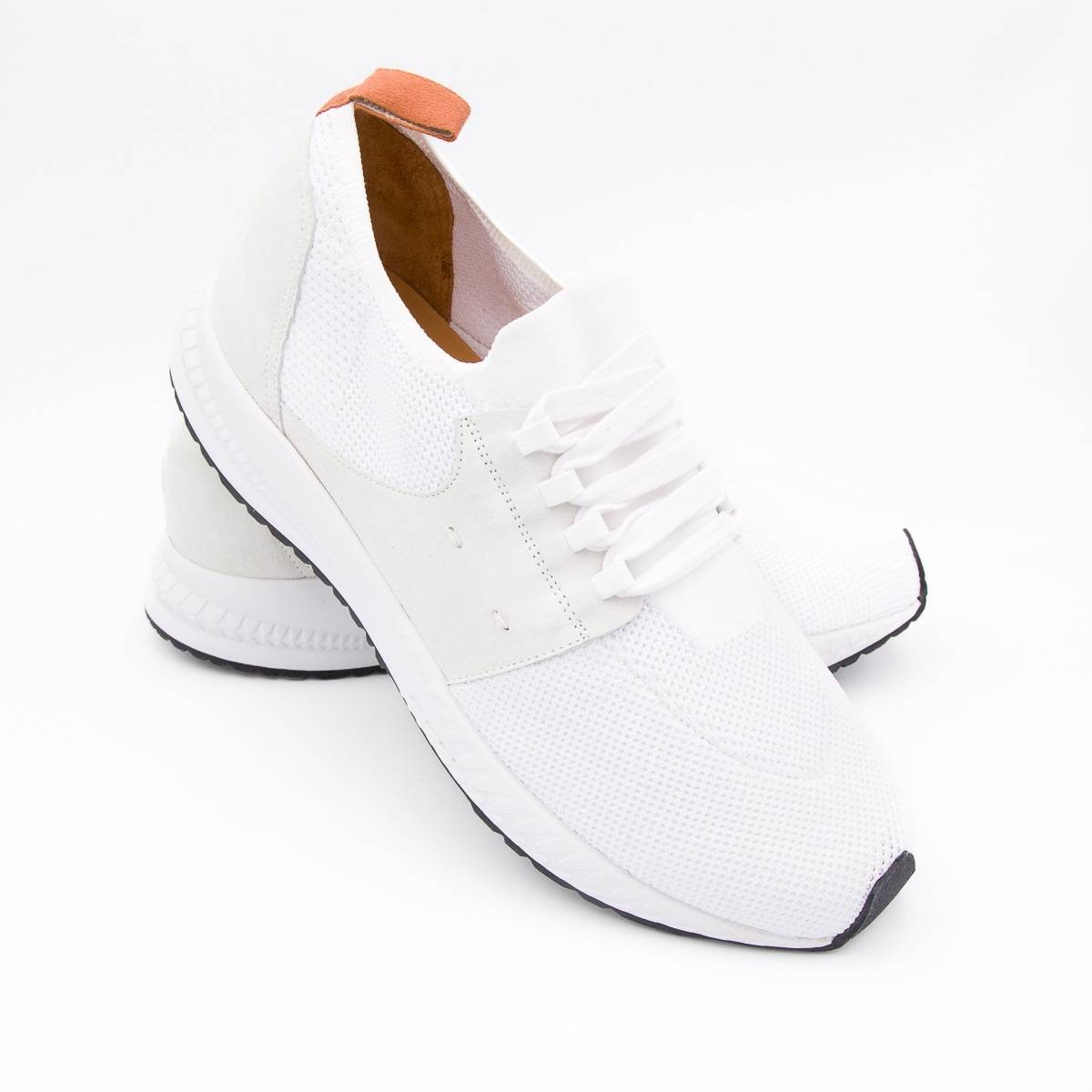Baskets stretch en maille blanc